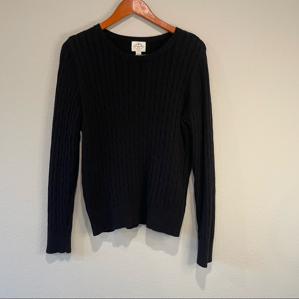 St. John's Bay Black Cable Knit Sweater
